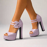 Antonia – Platform Shoes with Ribbon Detail