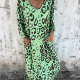 Flavia – Ilga suknelė su raštais