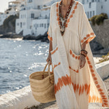 Larisa – Rochie Caftan ocre de Naxos