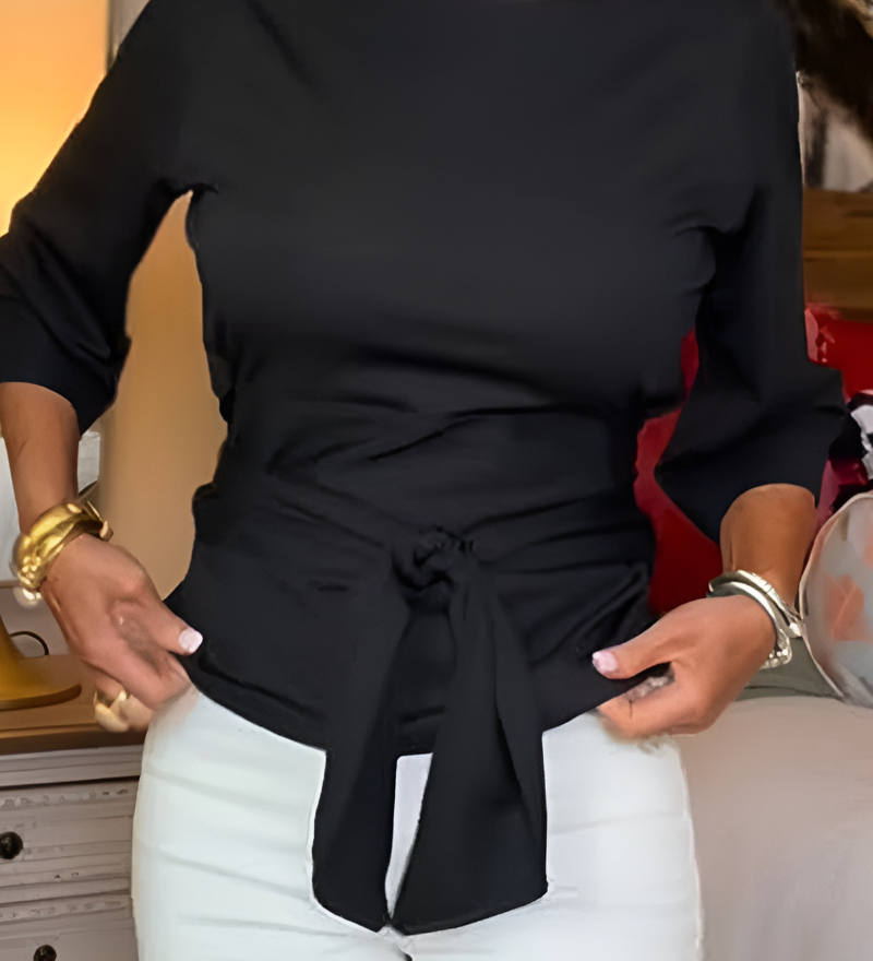 Daria – Elegantiška palaidinė su surišamu juosmeniu
