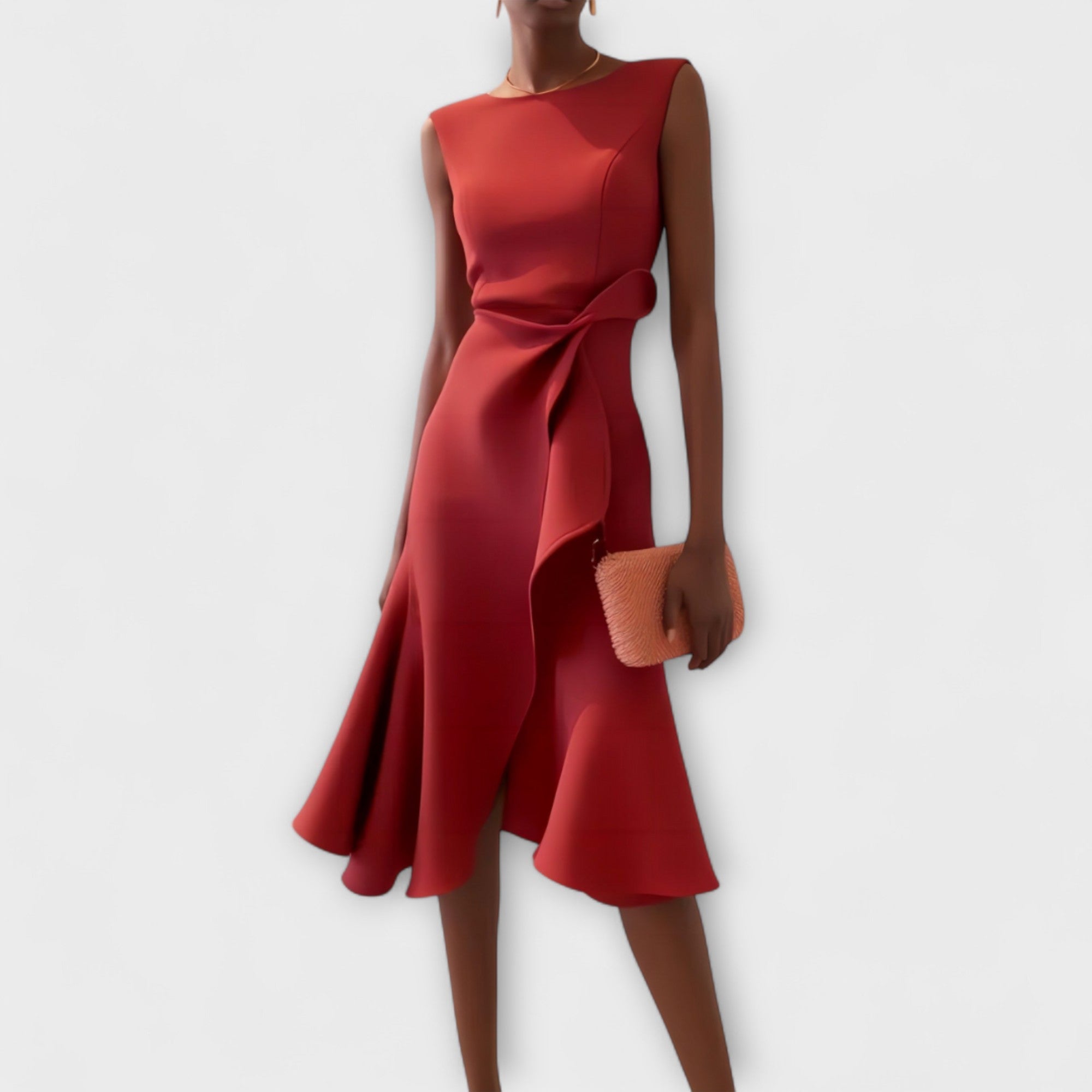Juliette – Rochie midi drapată asimetric
