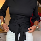 Daria – Elegantiškas topas su juostele iš Italijos