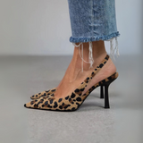 Isabelle – Leopardinio rašto Slingback bateliai