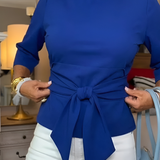 Daria – Elegantiškas topas su juostele iš Italijos