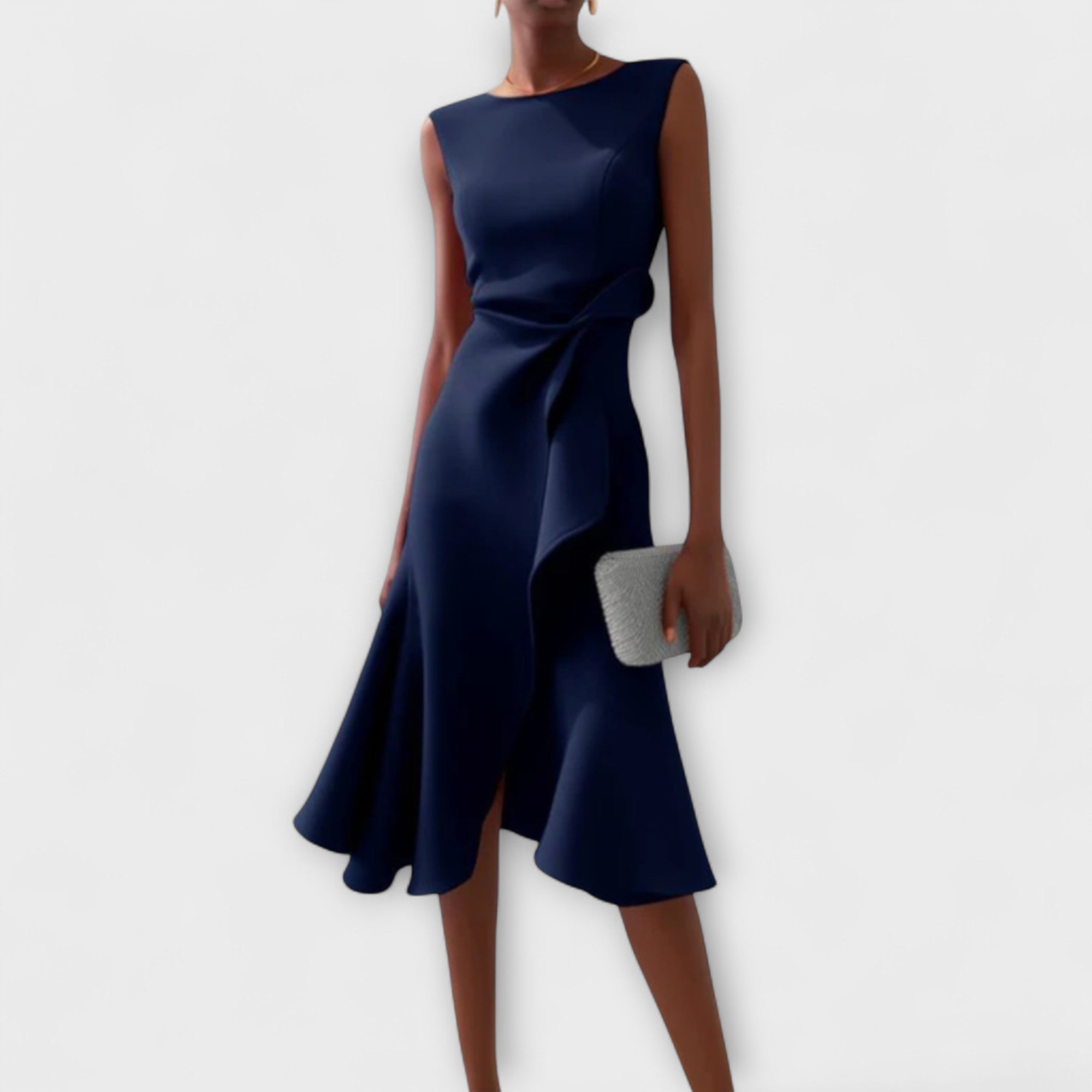 Juliette – Rochie midi drapată asimetric