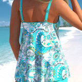 Natalia – Gėlių Spalvų Tankini Komplektas