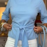 Daria – Elegantiškas topas su juostele iš Italijos