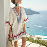 Loredana – Rochie Caftan tricoloră