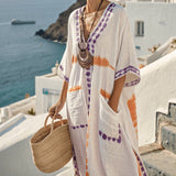 Ecaterina – Violeta ir prieskonių caftan suknelė" can be rewritten as:

"Ecaterina – Violet and Spice Caftan Dress