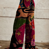 Emanuela – plačios „Boho-Chic“ stiliaus kelnės
