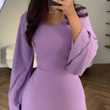 Nadia – Žakardo maxi suknelė su rankovėmis