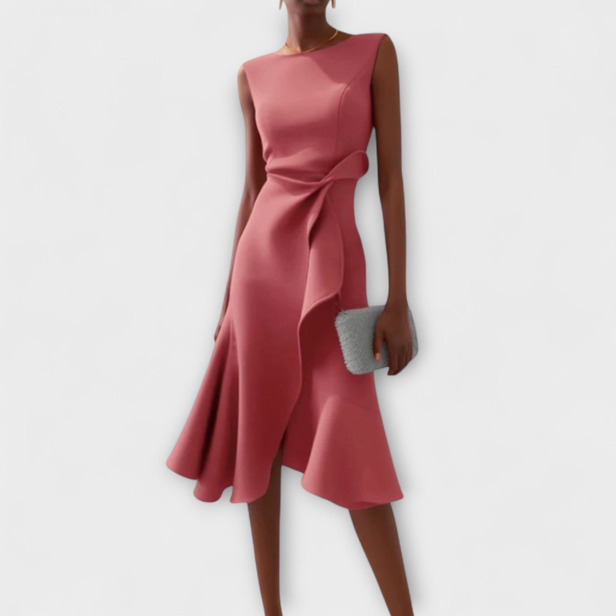 Juliette – Rochie midi drapată asimetric
