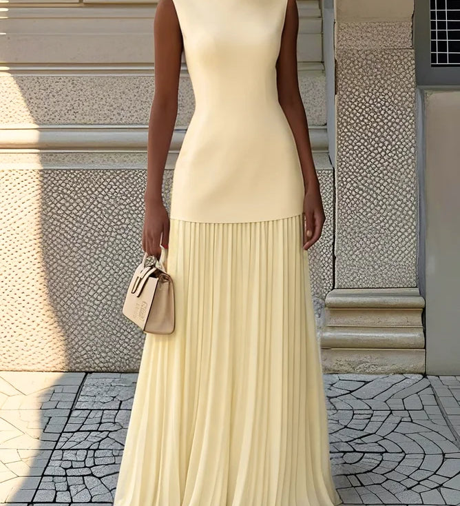 Molly | Rochie lungă plisată