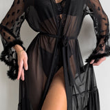 Ilinca – Kimono din dantelă transparentă