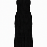 Cătălina – Juoda halter stiliaus maxi suknelė