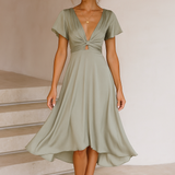 Elina | Rochie midi cu detaliu sub formă de nod