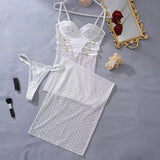 Izabela – Set lenjerie cu inimă din plasă