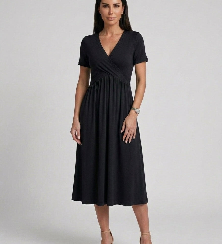 Georgeta – Rochie cu decolteu în V