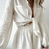 Double-Layered Shorts Set, Egeanas