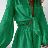 Double-Layered Shorts Set, Egeanas