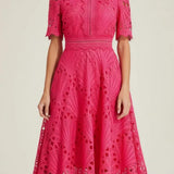 Irina – Midi Dress with Lace and Cut-Outs