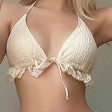 Lucia – Trijų dalių nėrinių bikinio komplektas