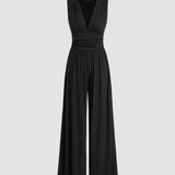 CHARITY – Stylish Be Rankovių Wide Leg Jumpsuit