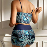 Oana – Bikini Set with Leaf Print