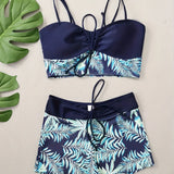 Oana – Bikini Set with Leaf Print