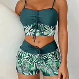 Oana – Bikini komplektas su lapų raštu