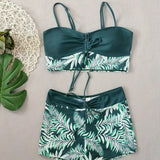 Oana – Bikini Set with Leaf Print