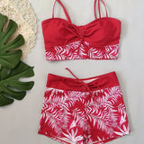 Oana – Bikini Set with Leaf Print