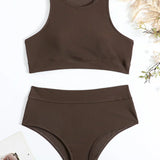 Octavia – Bikini sportiv cu talie înaltă și elastic