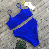 Cristina – Aukšto Juosmens Bandeau Bikini Komplektas