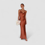 Daira – Rochie Lungă de Damă Elegantă din Satin