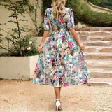 Jenny – Rochie midi cu decolteu în V