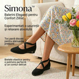 Simona – Elegantiški Balerinai su Panauliu Kulnu ir Ergonomiška Parama