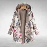 Fleural – Jachetă Polară Elegantă cu Model Floral