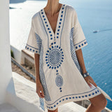 Oana – Rožinė kaftan suknelė iš Santorini