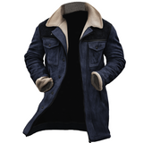 Nicolas – Vintažinė zomšinė striukė su antsiuvais, keliomis kišenėmis ir paaukštinta apykakle