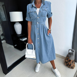 Celine – Laisvi ir eleganti moteriški džinsiniai marškiniai