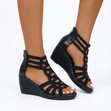 Georgiana – Kulniniai sandalai su kryžminėmis juostelėmis