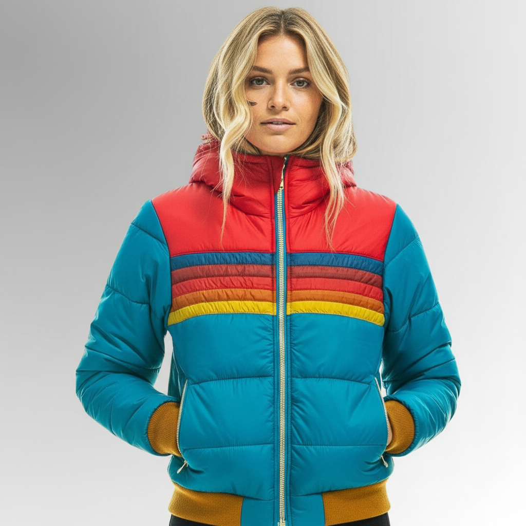 Larisa | Moteriška retro dryžuota rudens striukė