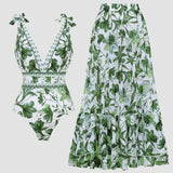 Raluca – Set baie întreg cu fustă maxi florală